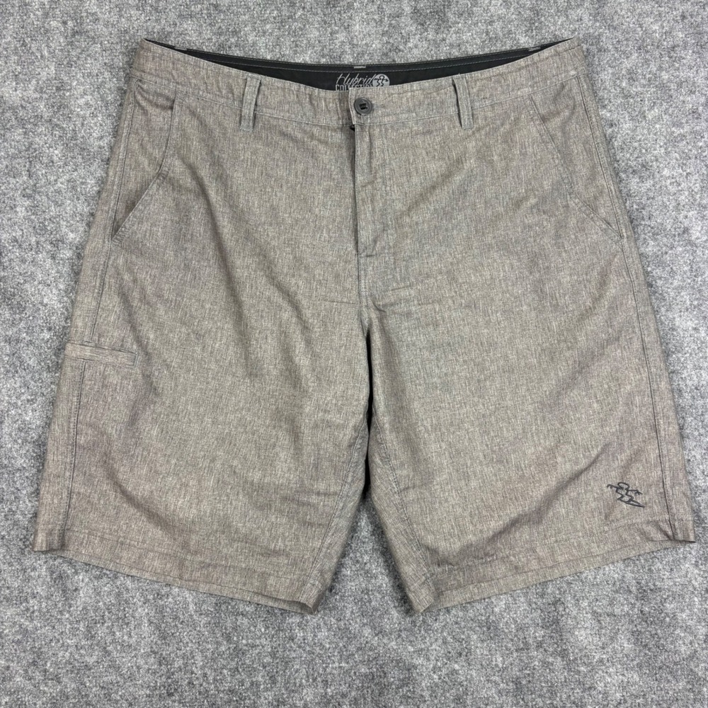 DaHui Hybrid Collection Mens Shorts Size 36 Grey Heather Stretch Board Shorts